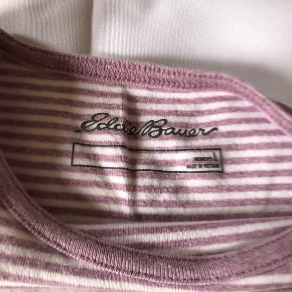 Eddie Bauer Mauve Striped Top - Picture 3 of 11